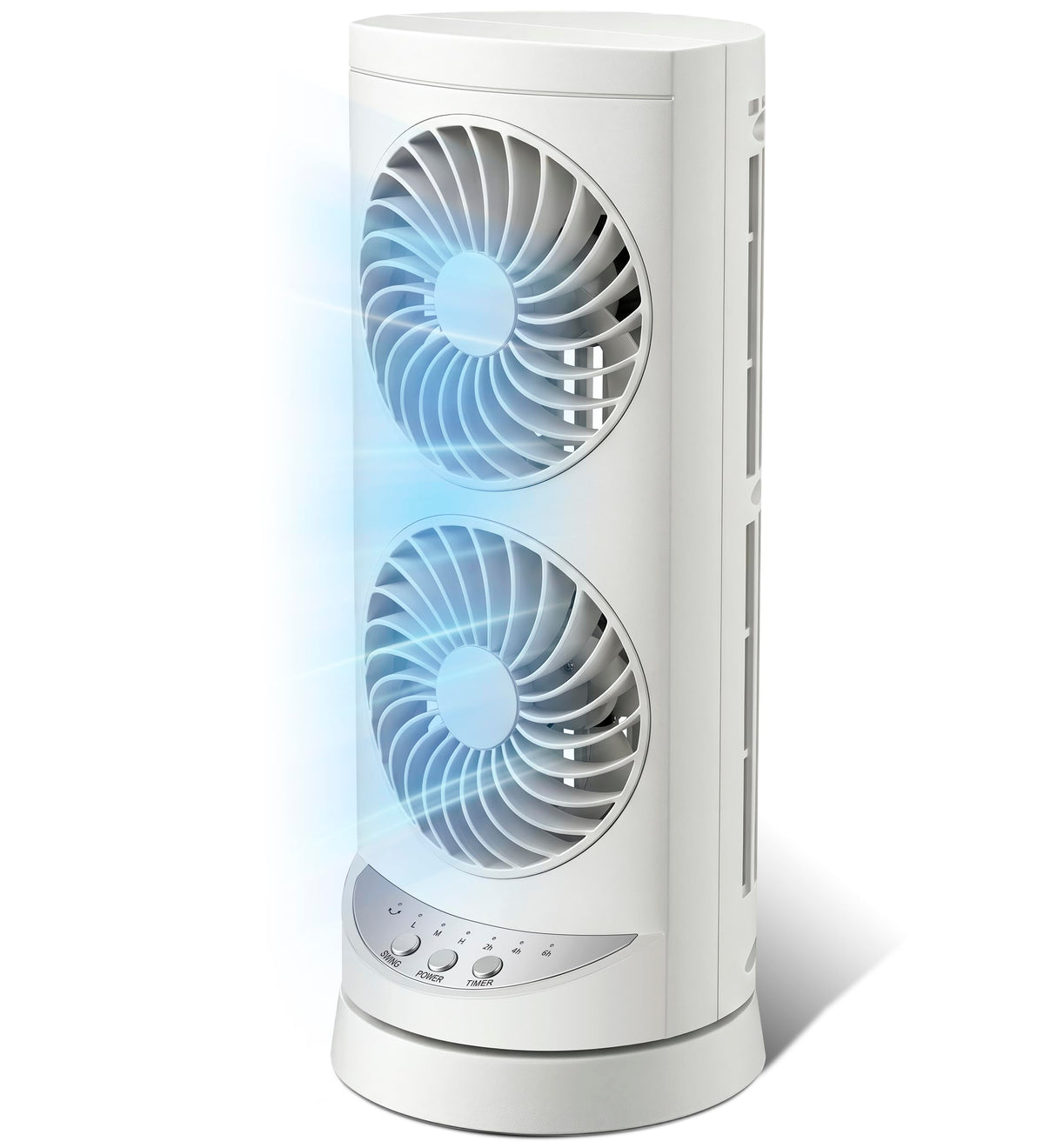 Personal Tower Cooling Fans that Blow Cold Air,25dB Quiet Fan with 24ft/s | Standing Small Desk Fan with 3 Speeds & Timer, 60° & 110° Oscillating Table Fan, Electric Floor Fan for Bedroom, Home