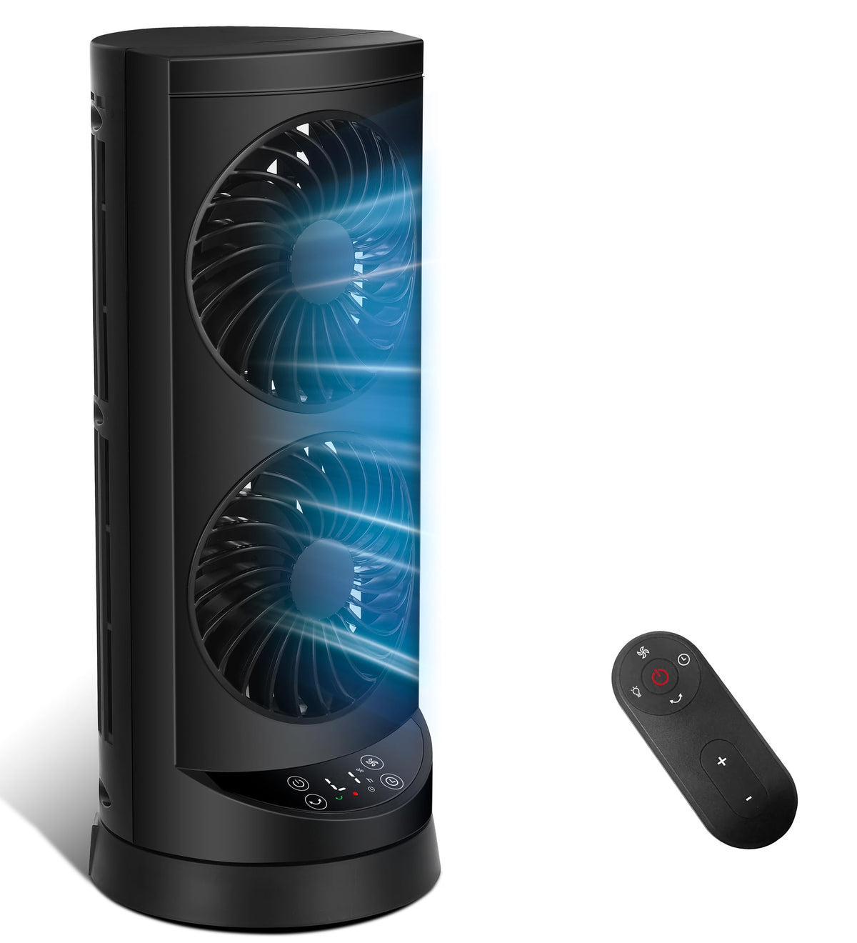 Personal Tower Cooling Fans that Blow Cold Air,25dB Quiet Fan with 24ft/s | Standing Small Desk Fan with 3 Speeds & Timer, 60° & 110° Oscillating Table Fan, Electric Floor Fan for Bedroom, Home